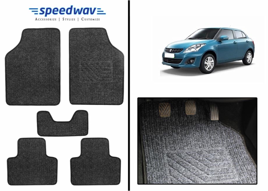 Online Speedwav Carpet Black Car Floor / Foot Mats Maruti Swift Dzire
