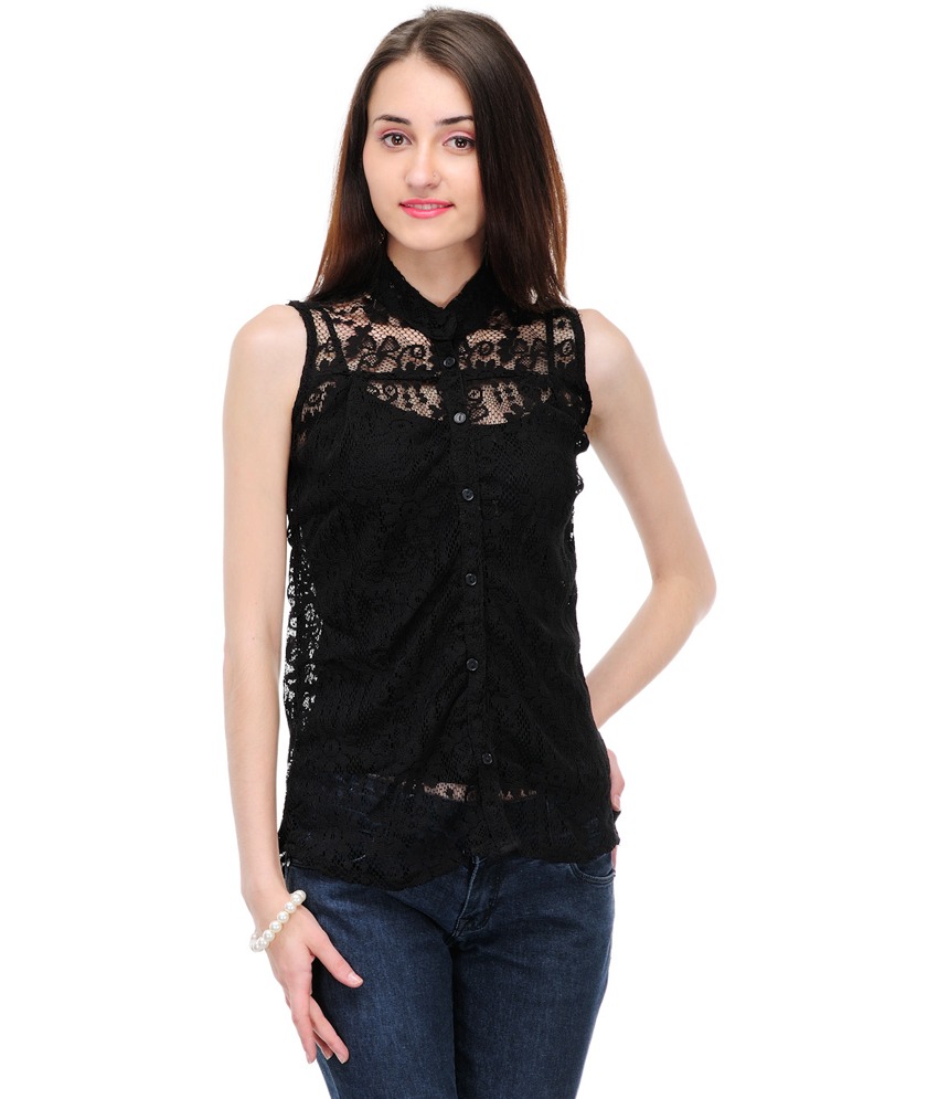 black net top for girls