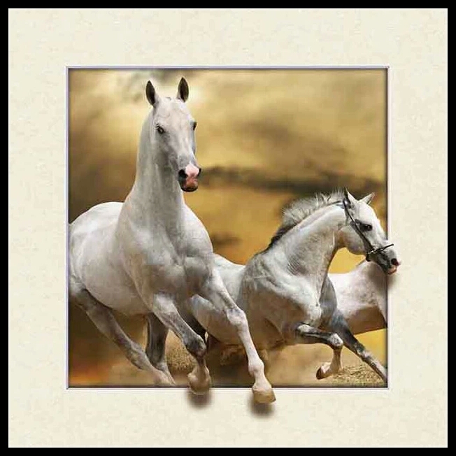 Buy 5D EFFECT Photo Frame Running Horses For Home Decor Online ₹1199 from ShopClues
