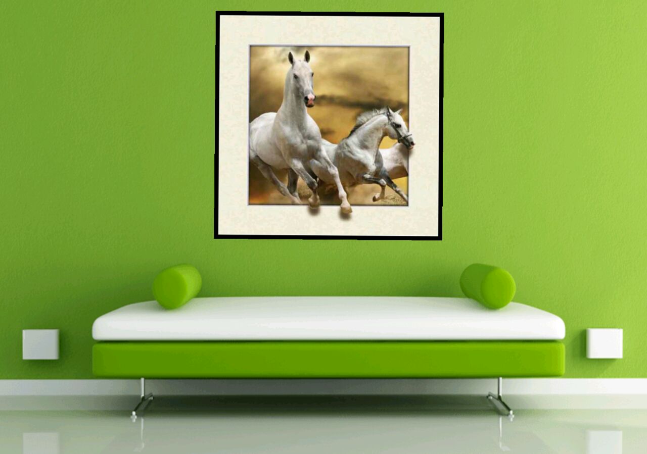 Buy 5D EFFECT Photo Frame Running Horses For Home Decor Online ₹1199 from ShopClues