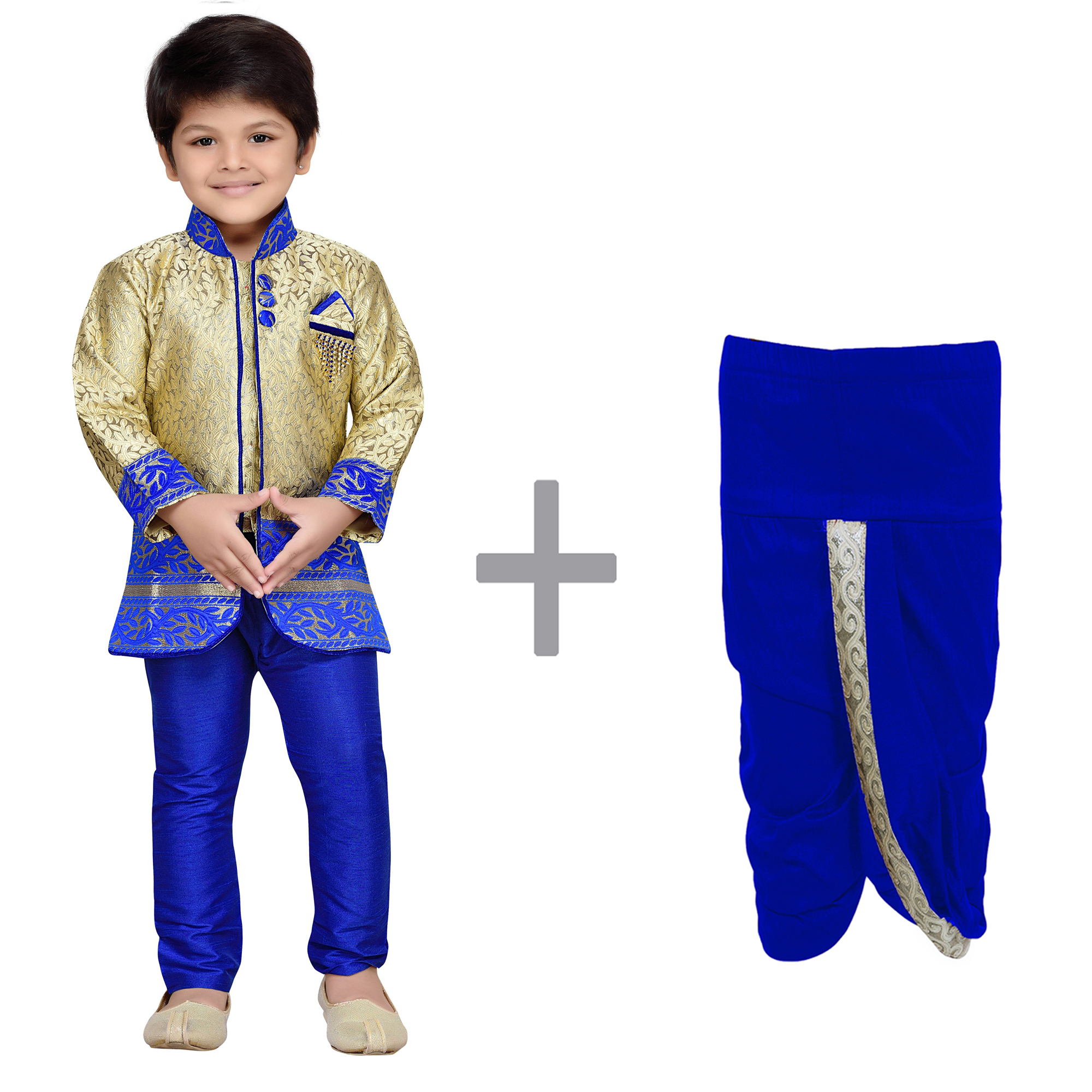 Buy AJ Dezines Boys Indo Western Kurta Dhoti Pant Set for Kids Online ...