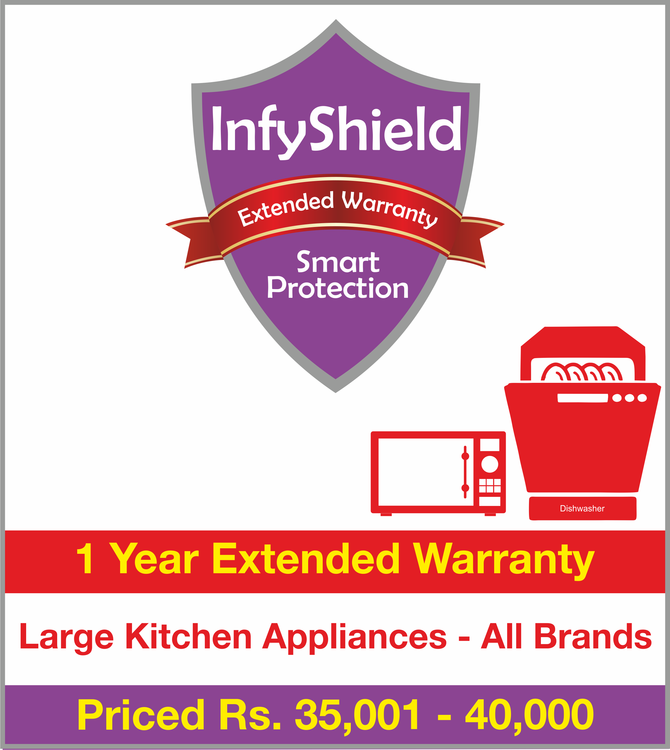 Buy InfyShield 1 Yr Extended Warranty on Large Kitchen Appliances