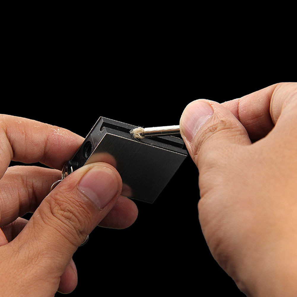 Buy Zippo Flint Grey Aluminium Fire Starter Lighter Matchbox Keychain