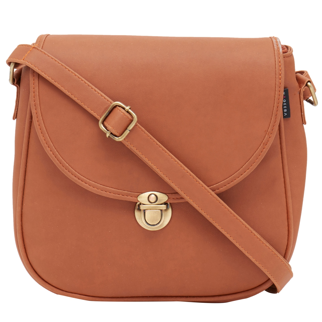 Buy HAQEEBA Brown Plain Sling Bag Online @ ₹499 from ShopClues