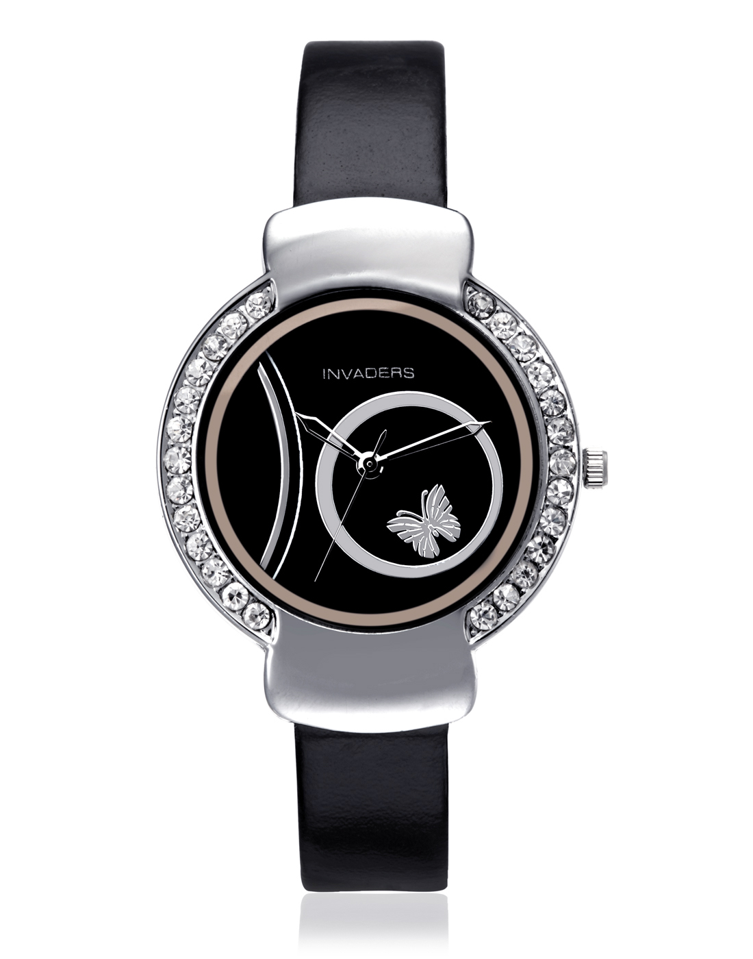 Buy Invaders Contemporary Dial Black Analog Watch-INV-CUTE-BLK Online ...