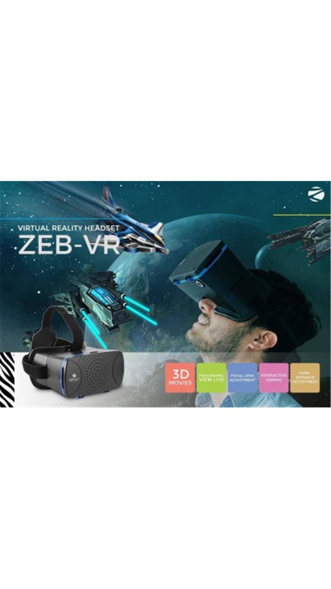 Buy Zebronics ZEBVR Gaming Virtual 3D Video Glass Headset (Black