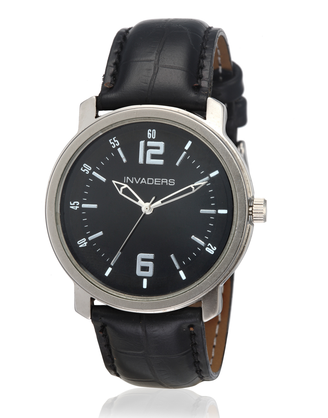 Buy Invaders Round Dial Black Analog Watch-INV-ADRT-BLK Online @ ₹399 ...
