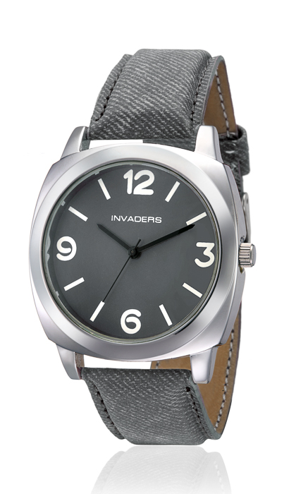 Buy Invaders Contemporary Dial Grey Analog Watch-INV-GRND-GRY Online ...