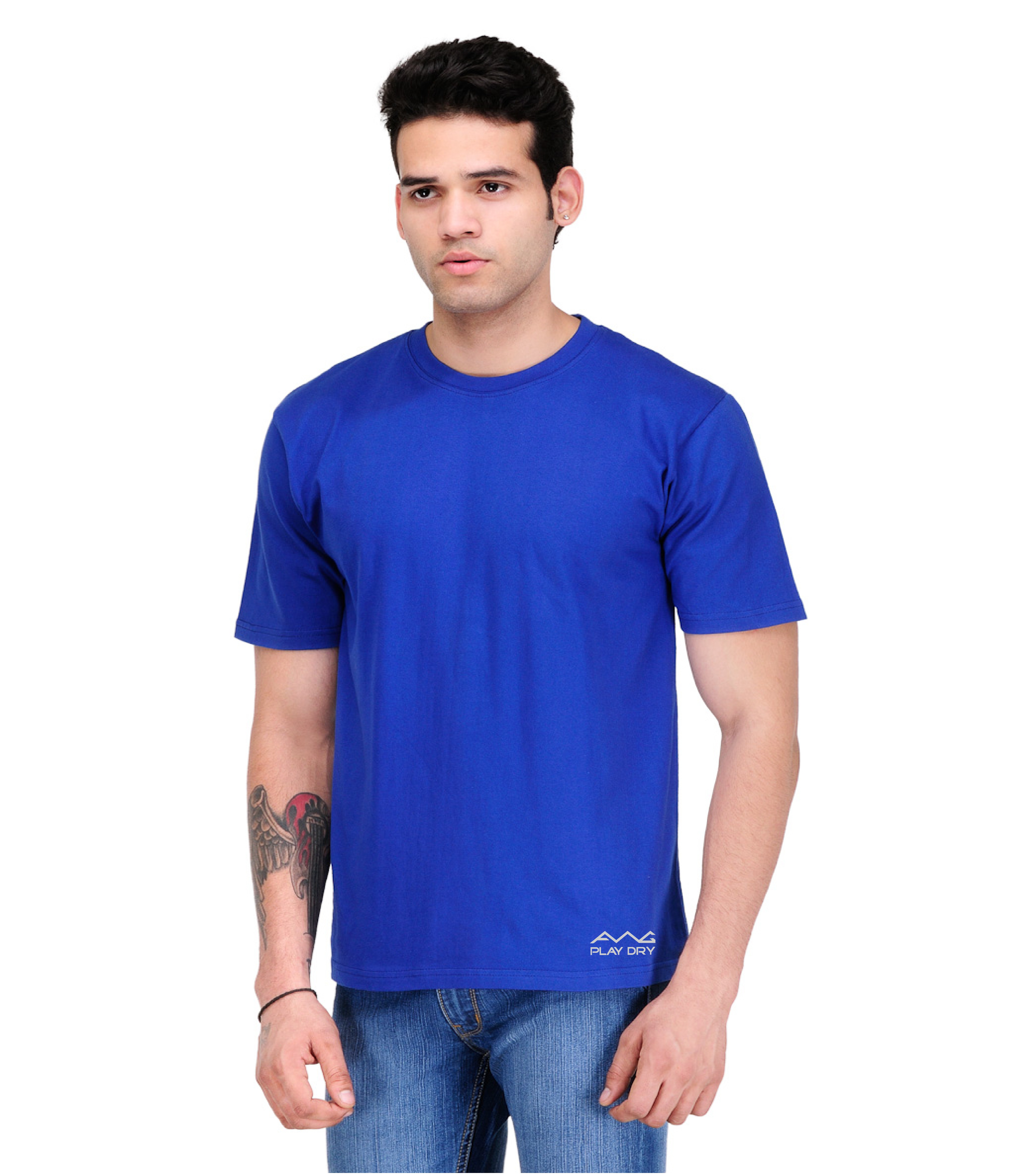 Buy Scott International Men'S Royal Blue Dryfit Polyester T-Shirt ...