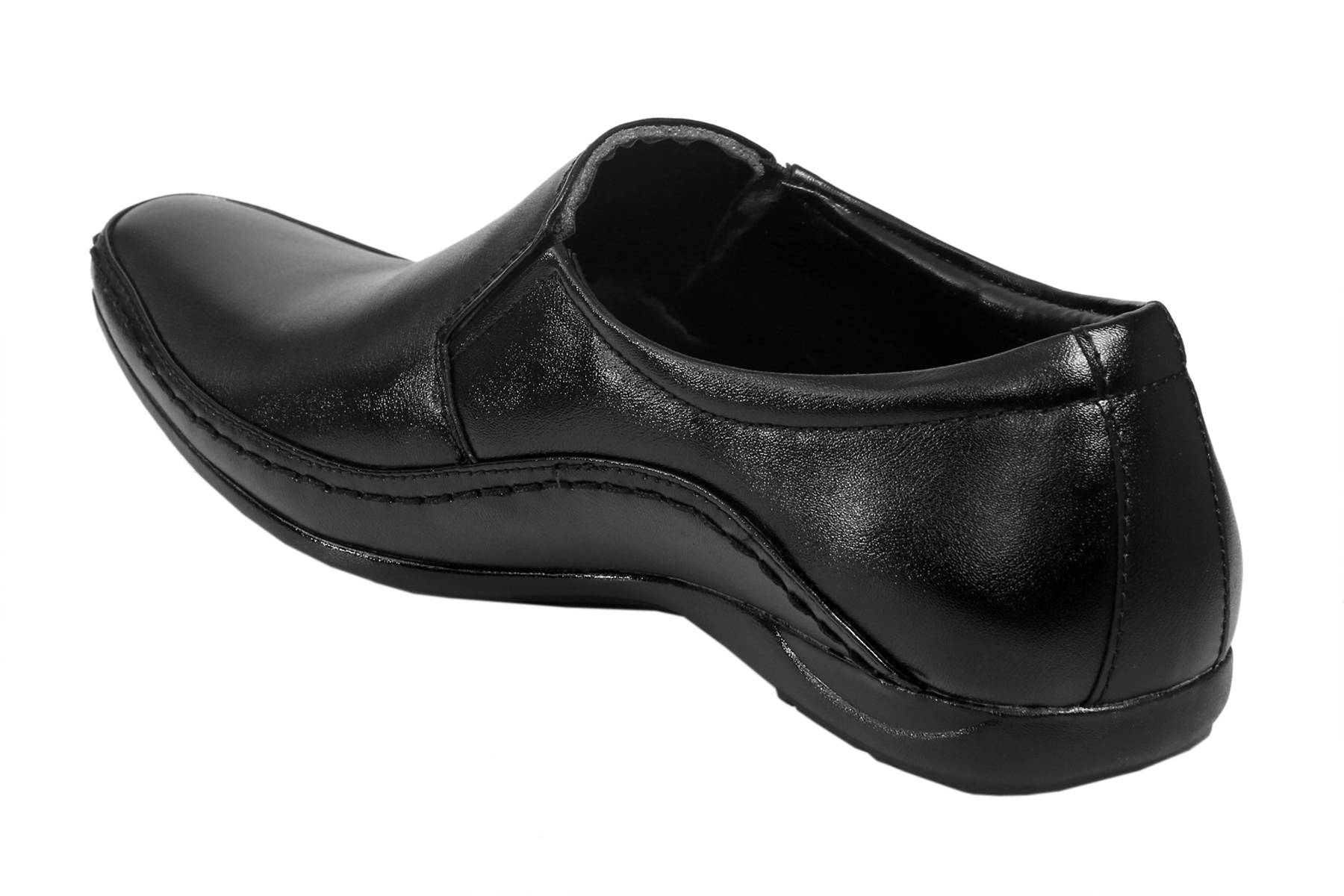 Buy Leather Park Men's Formal Black Slip On Shoes Online @ ₹599 from ...