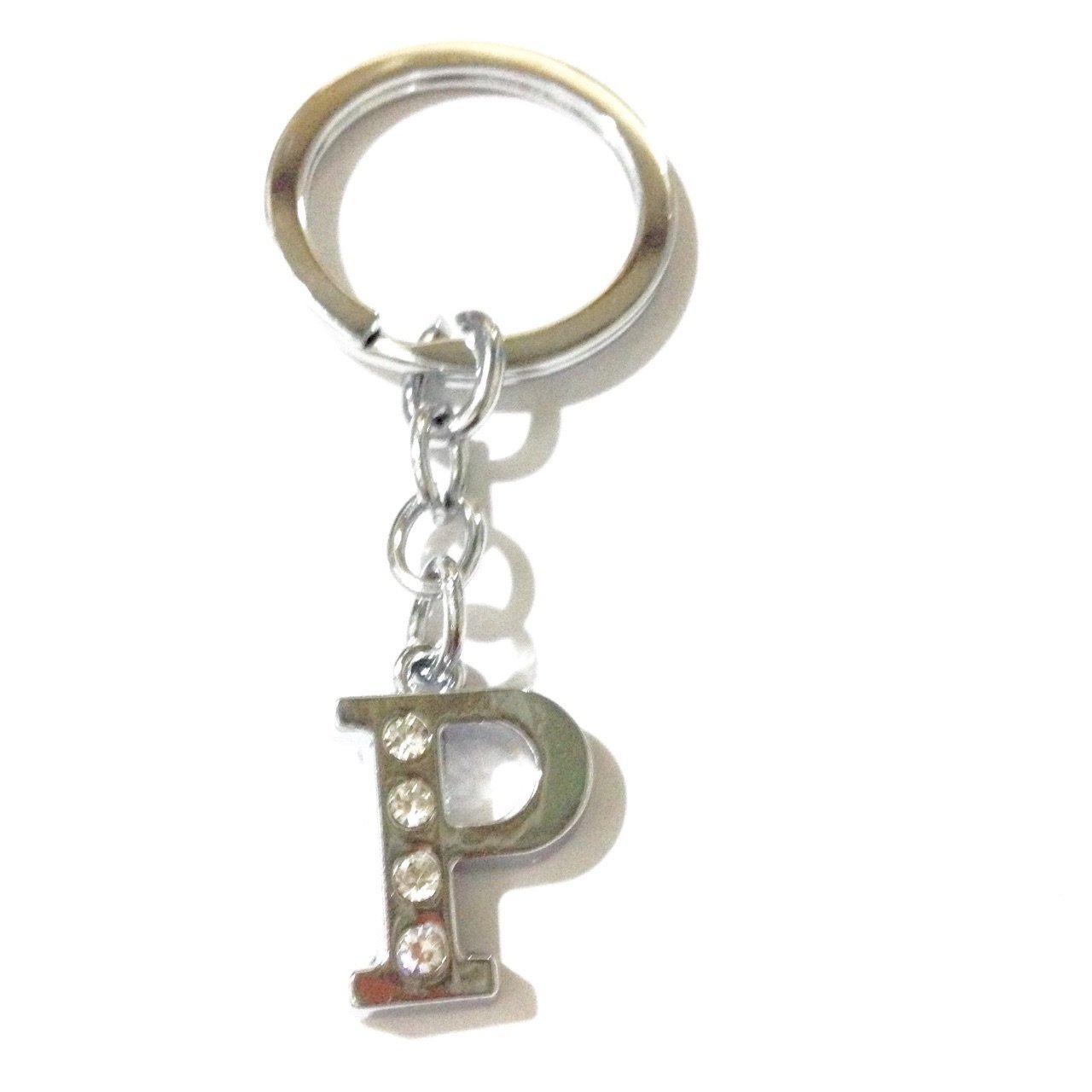 Buy Set of 2 'P' Alphabet Keychain/Keyring(silver) Online ₹210 from