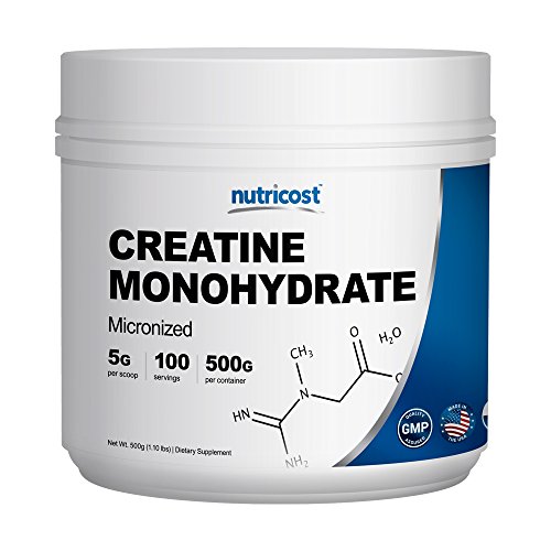 Buy Nutricost Creatine Monohydrate 500g - 100 Servings, 5000mg Per Serv 