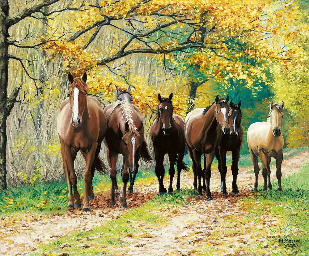 Buy IMFPA Grazing Horses Painting Online