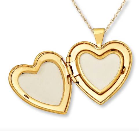 Buy Engraved openable heart locket + long chain Online @ ₹159 from ...