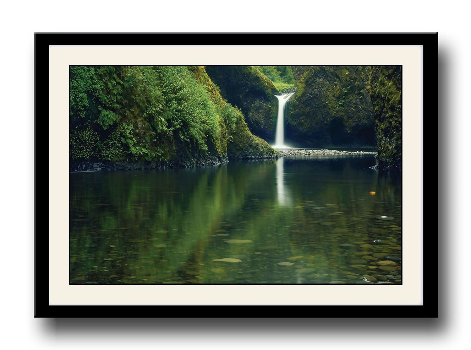 Buy Beautiful Waterfall Amazing Framed Wall Painting Online @ ₹589 from ...