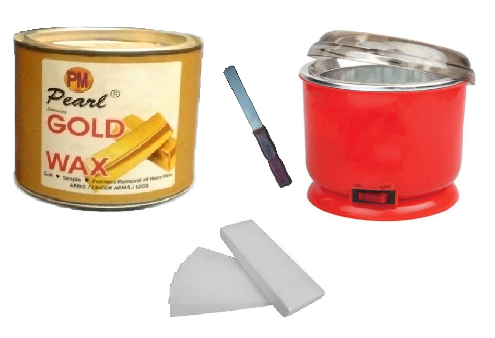 Buy DDH Gold Wax + 90 Wax Strips Pack + Wax Auto Cut Heater and Free Knife Online ₹629 from
