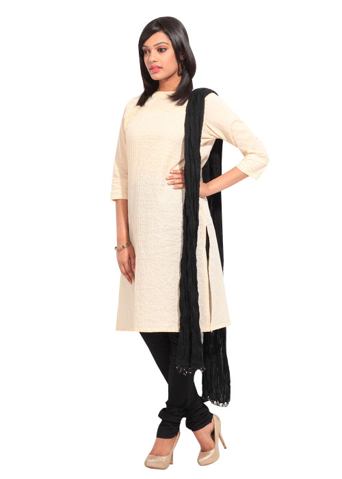 plain churidar with grand dupatta