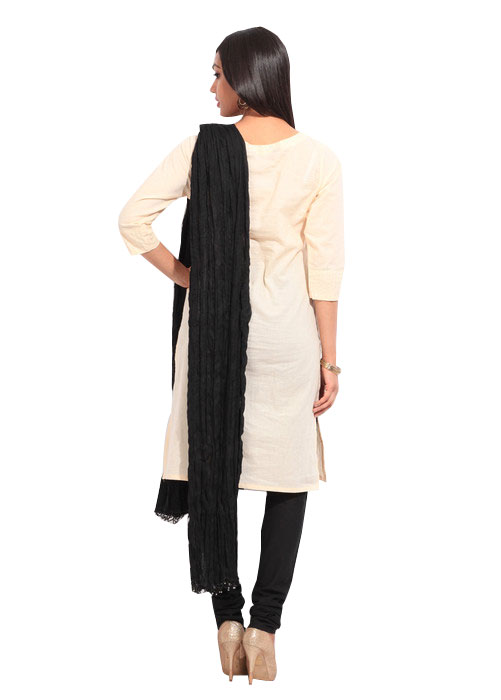 plain churidar with grand dupatta