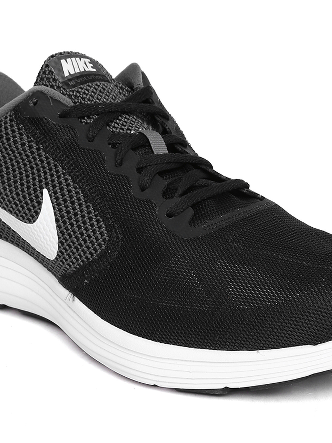 Buy Nike Men Black Grey Revolution 3 Running Shoes Online @ â¹3695 from ShopClues