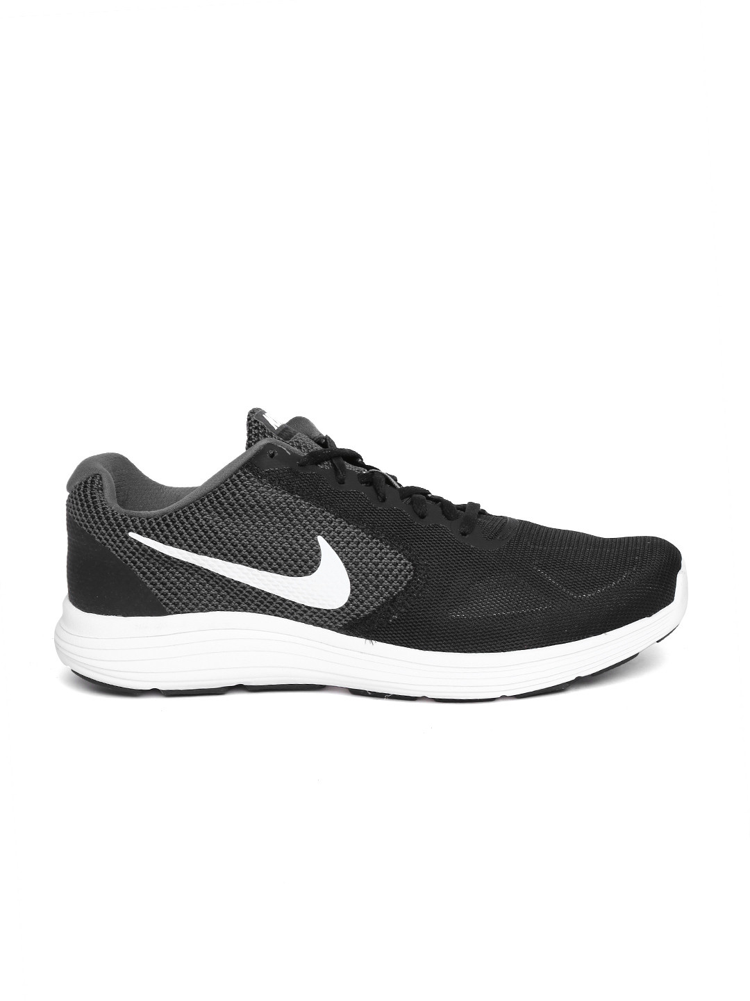 Buy Nike Men Black Grey Revolution 3 Running Shoes Online @ â¹3695 from ShopClues