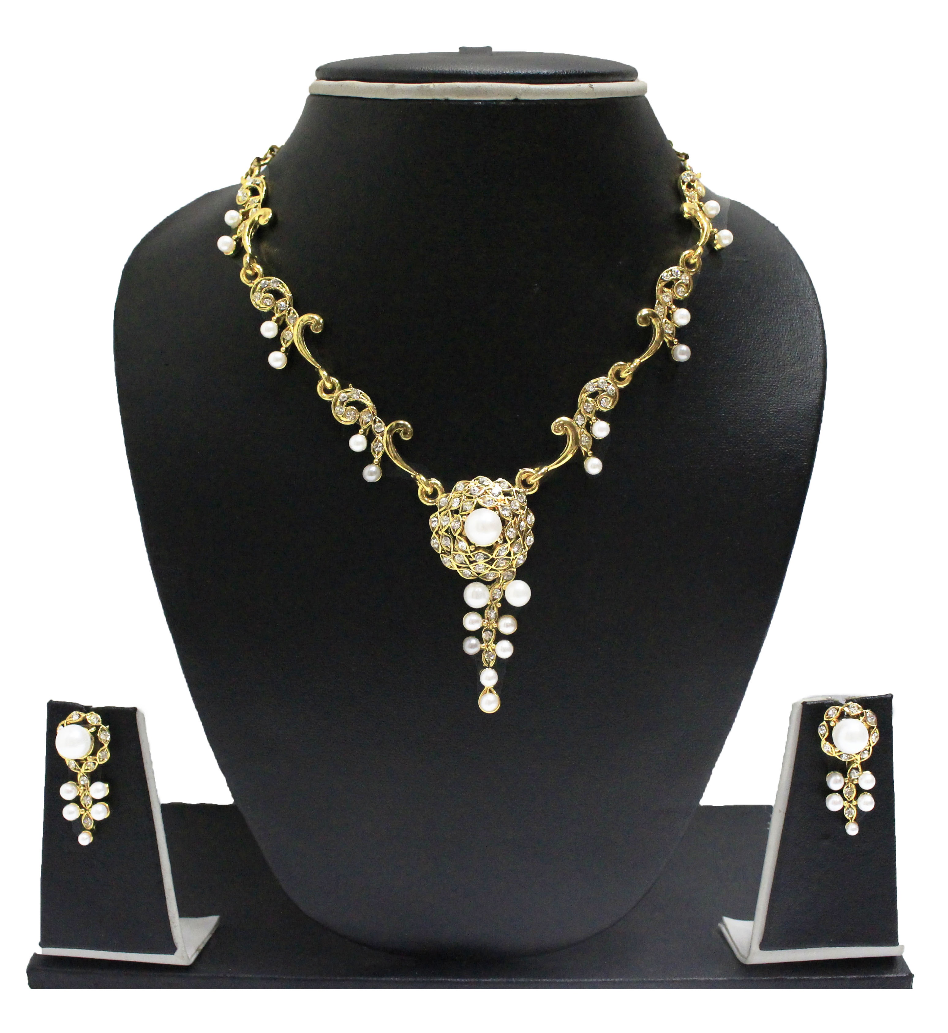 Buy Zaveri Pearls Beautiful Necklace Set With Pearl-ZPFK1089 Online 