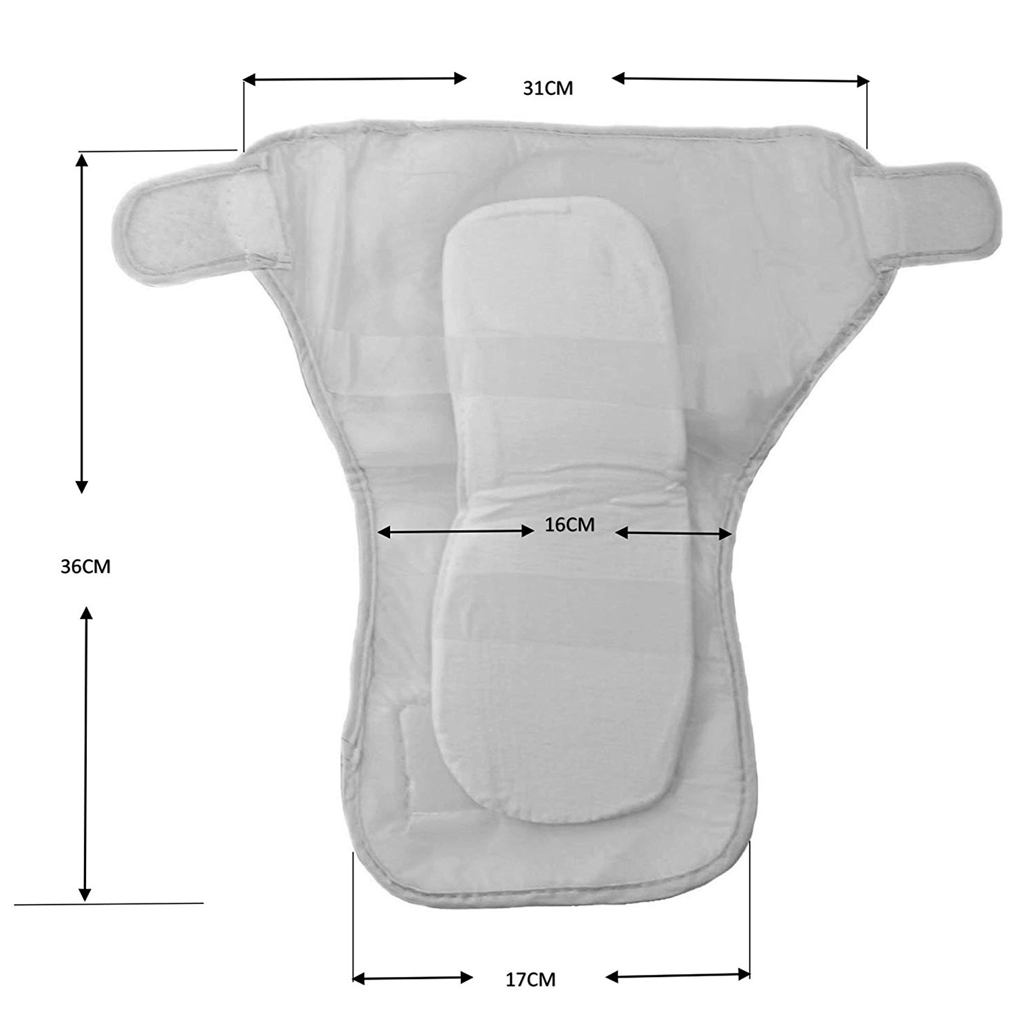 Buy EIO Washable Reusable Pocket Nappy Diaper with Inserts Pack of 3 (0