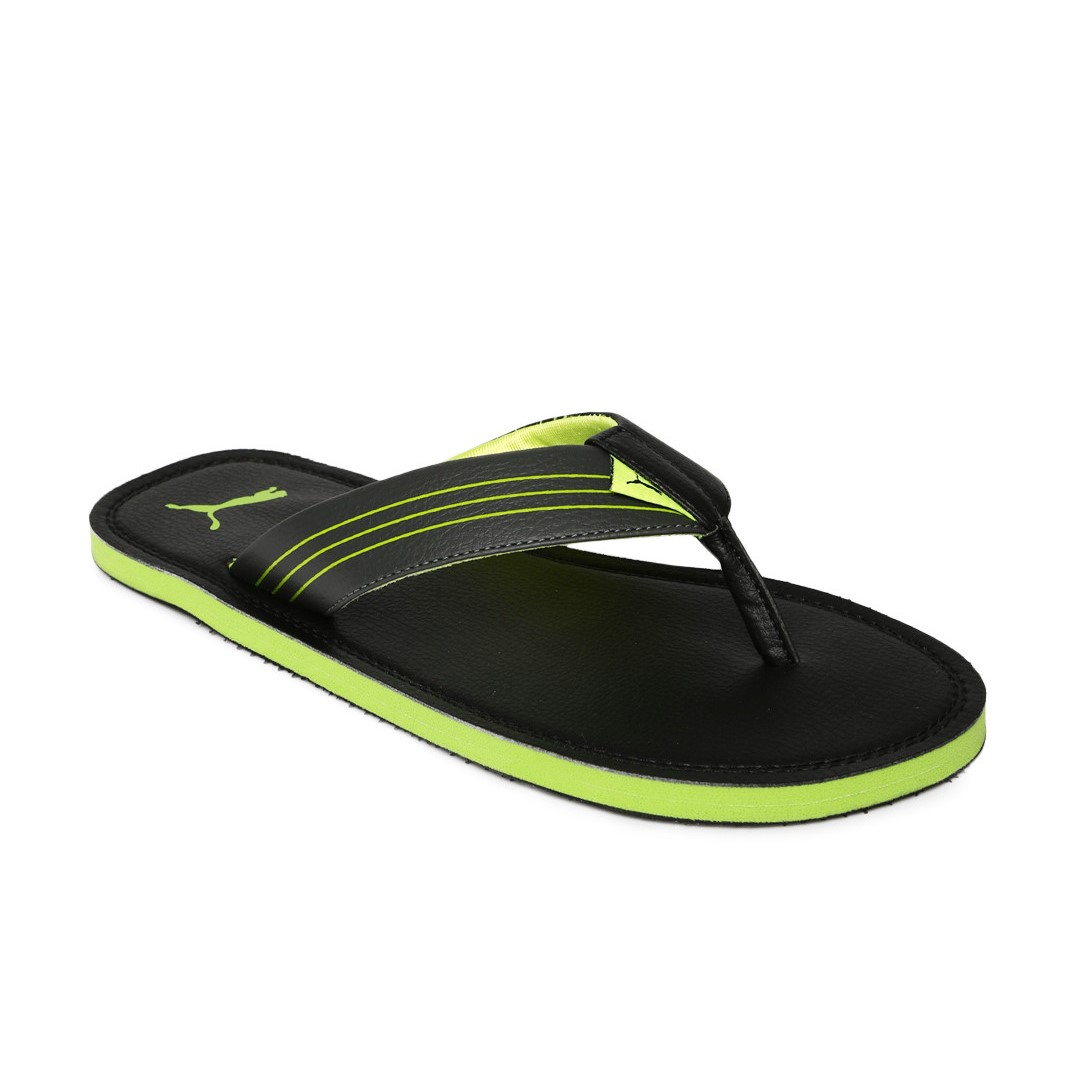 Buy Puma Men's Green and Black Slippers Online @ ₹999 from ShopClues