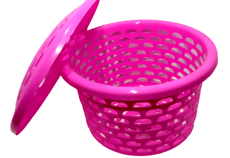 Buy Plastic Fruit Basket Set Large Pink Bucket For Fruits Pink