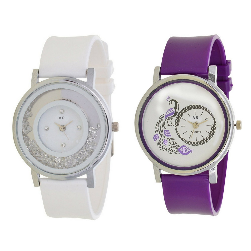 Buy Nubela Combo Of 2 Designer Ladies Watch Online ₹296 from ShopClues