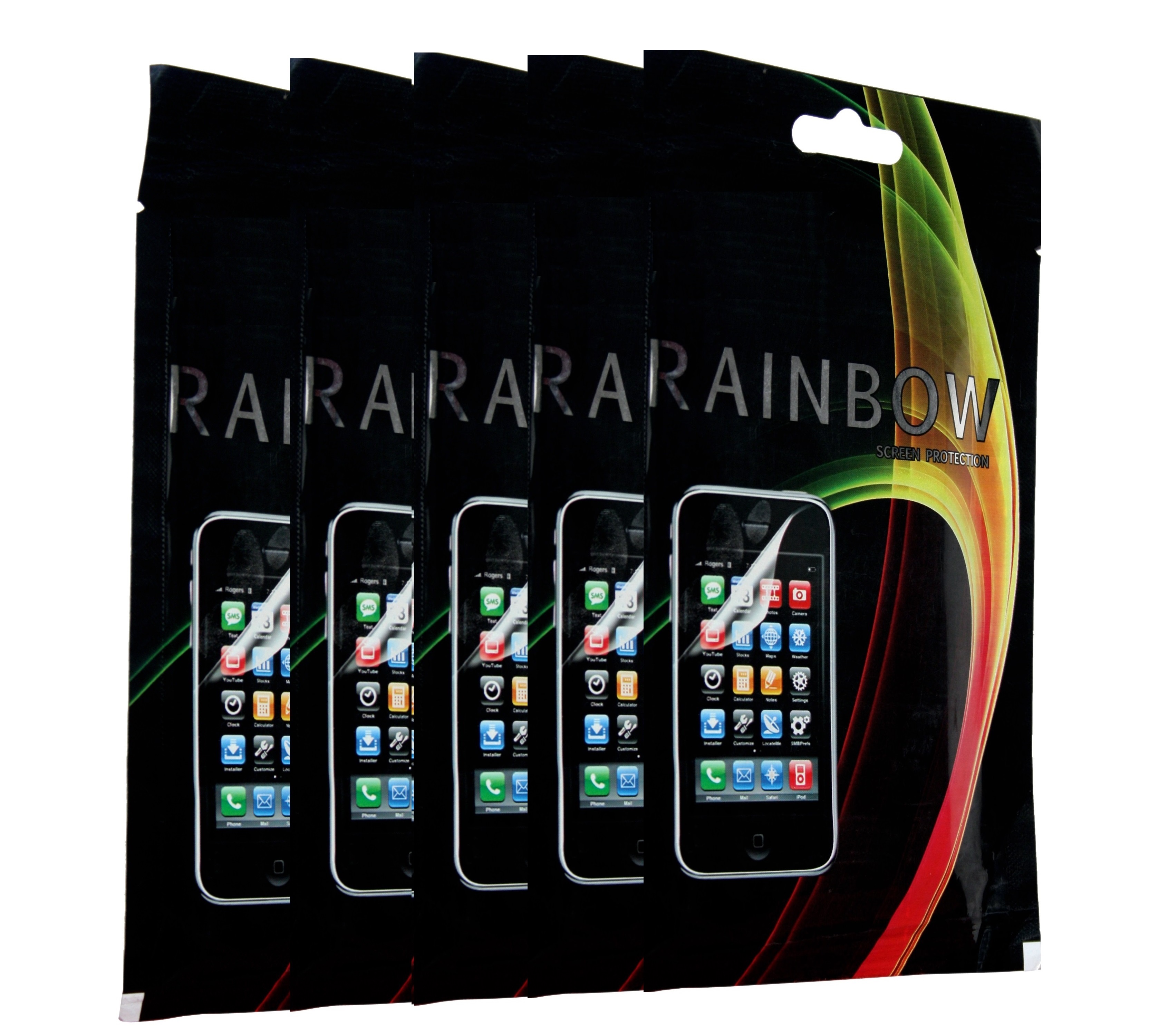 Pack Of 5 Rainbow Screen Protector For Micromax A110Q Canvas 2 Plus