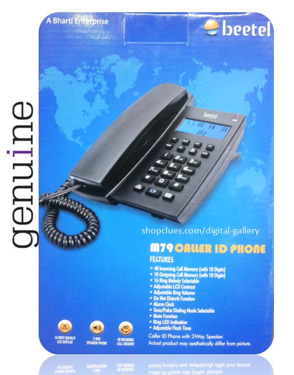 Buy New Beetel M79 Black Landline Corded Telephone Instrument with Caller ID