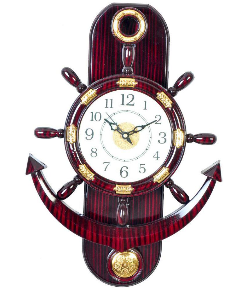 Buy Analog Clock With Pendulum Wall Clock Online @ ₹749 From Shopclues