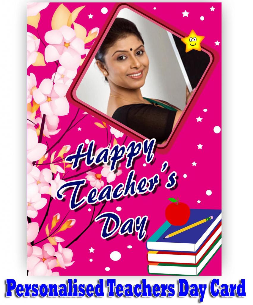 PERSONALIZED TEACHERS DAY Picture Photo GREETING CARD Gift D1