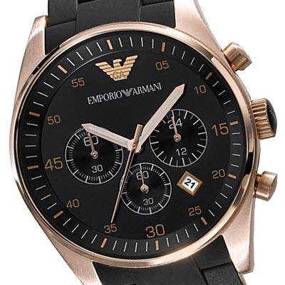 Emporio Armani AR 5905 mens chronograph wrist watch with gift box
