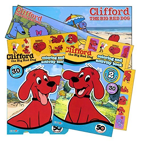 Buy Clifford the Big Red Dog Coloring Book Set with Stickers and ...