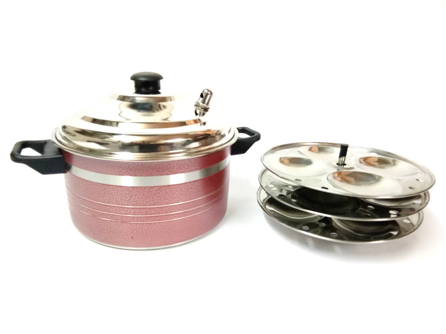 Buy MAHAVIR STAINLESS STEEL INDUCTION BASE 12PCS IDLY COLOR COOKERRED Online ₹999 from ShopClues