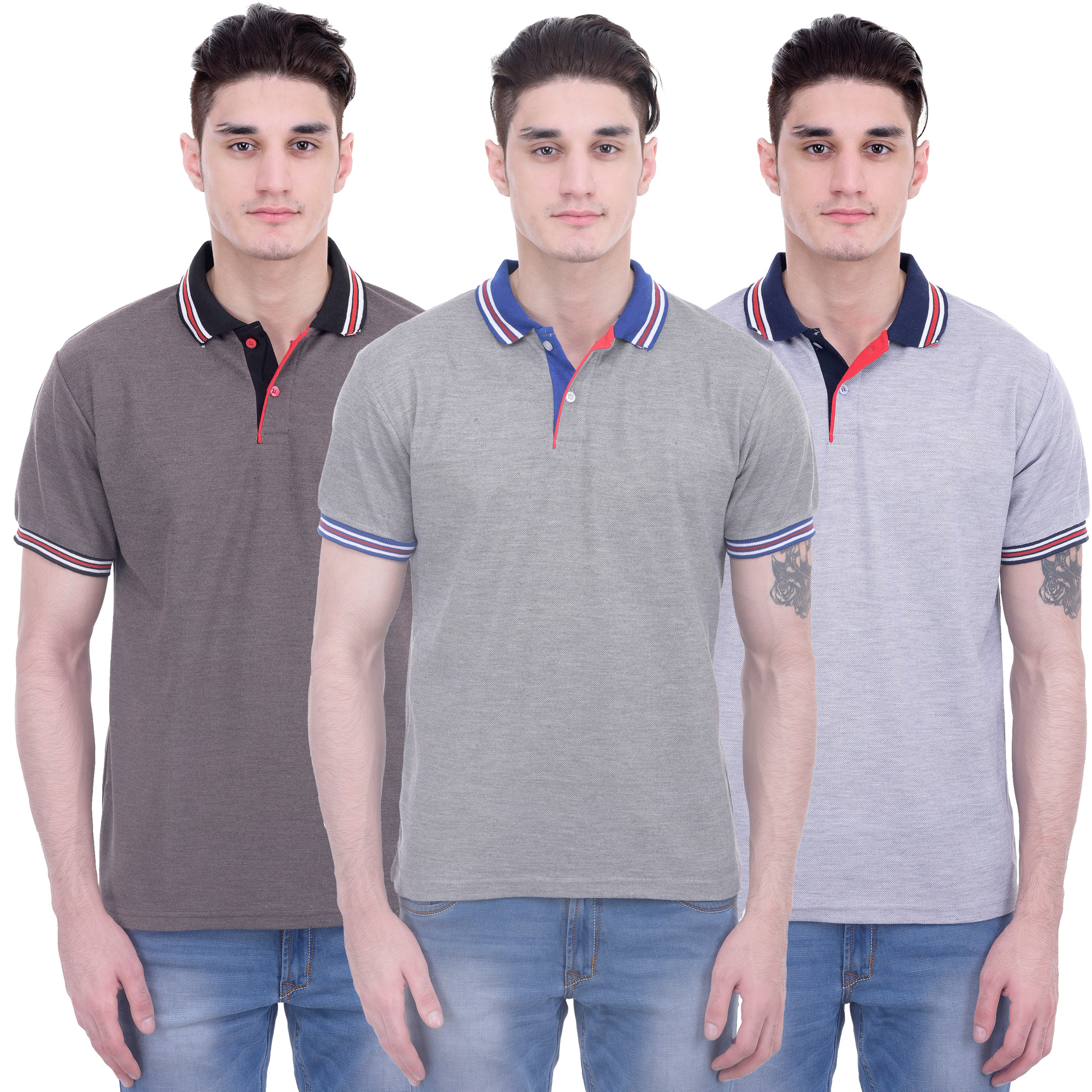 Buy Balino London Men's Multicolor Polo Neck T-shirt Online @ ₹699 from ...