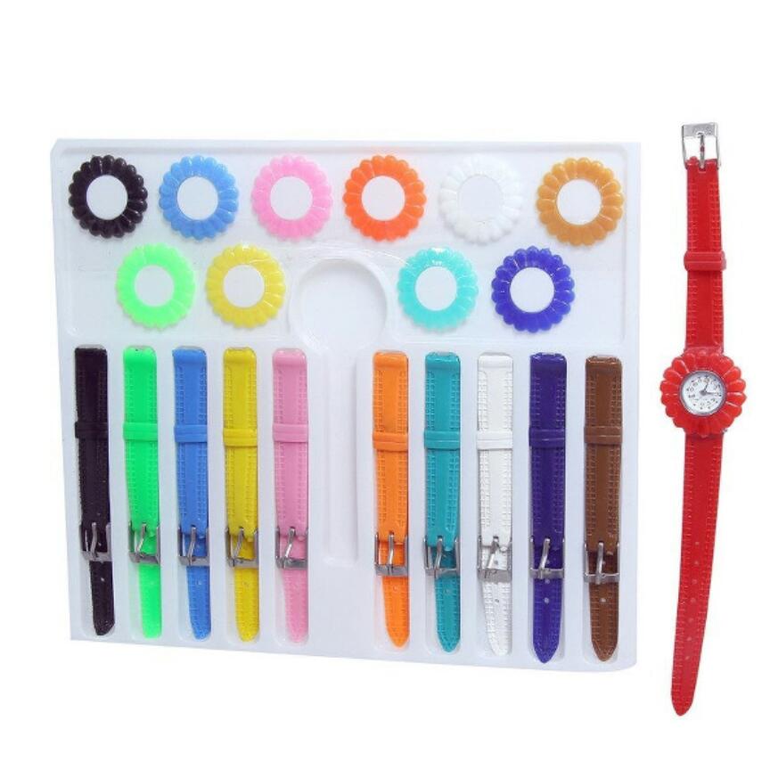 Buy Rainbow 11 In 1 Watch Set Multidial strap BUTTERFLY Rings Inter