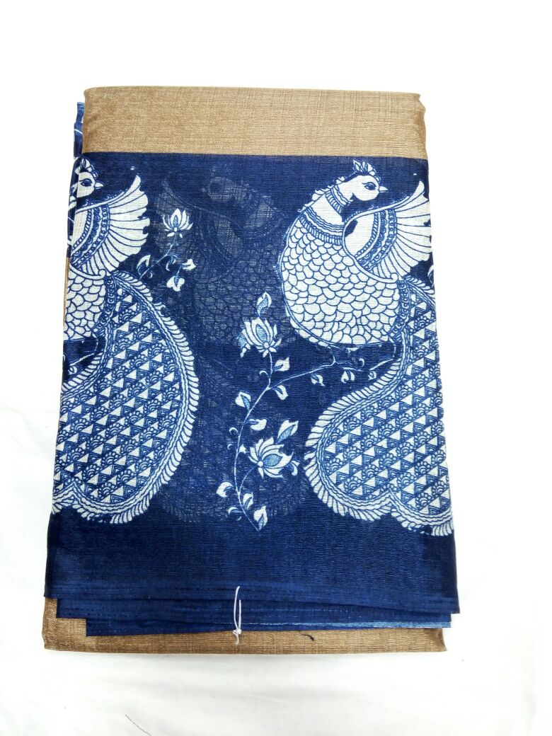 Purple - Kalamkari Fabric Multipurpose Segmented Make-up Brush Wrap Pouch/Case