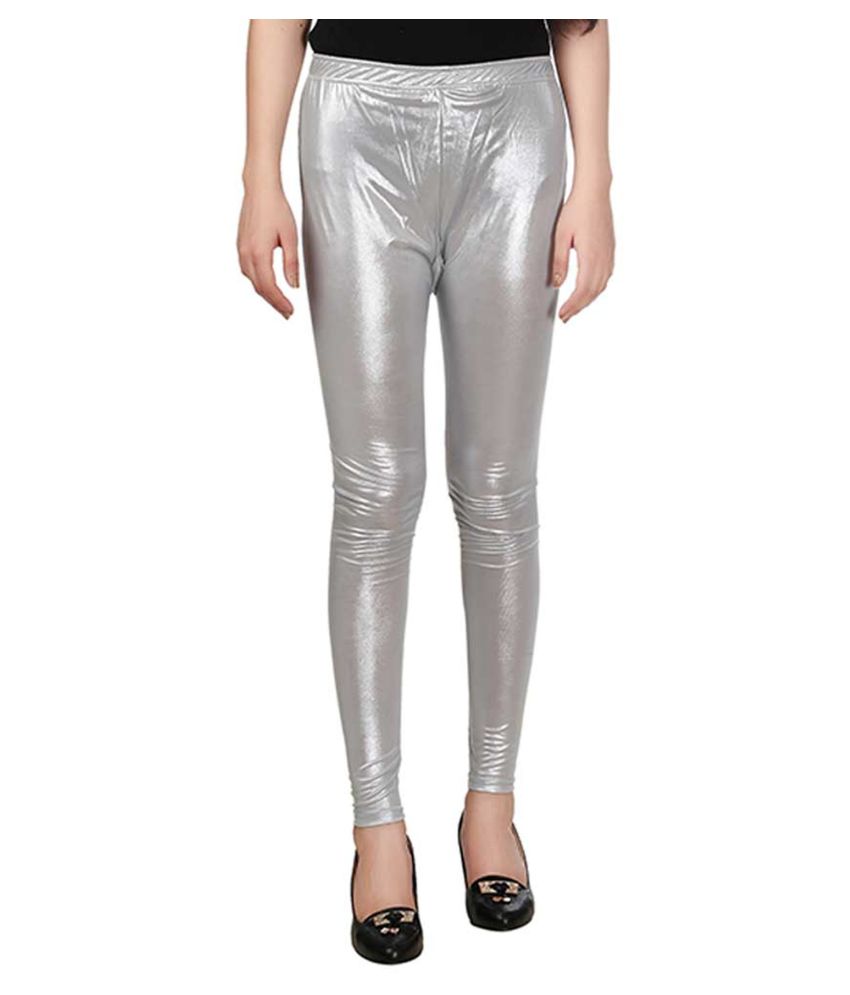 Buy KriSo Shimmer Legging ( Silver Colour ) Online @ ₹333 from ShopClues