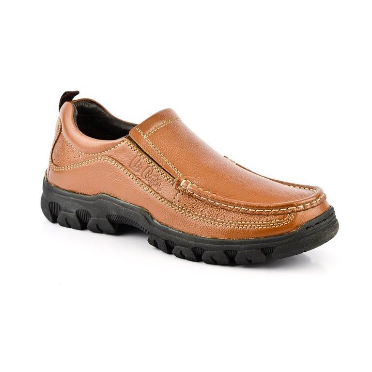 Buy Lee Cooper Men'S Tan Leather Loafers And Moccasins - 10 UK/India ...
