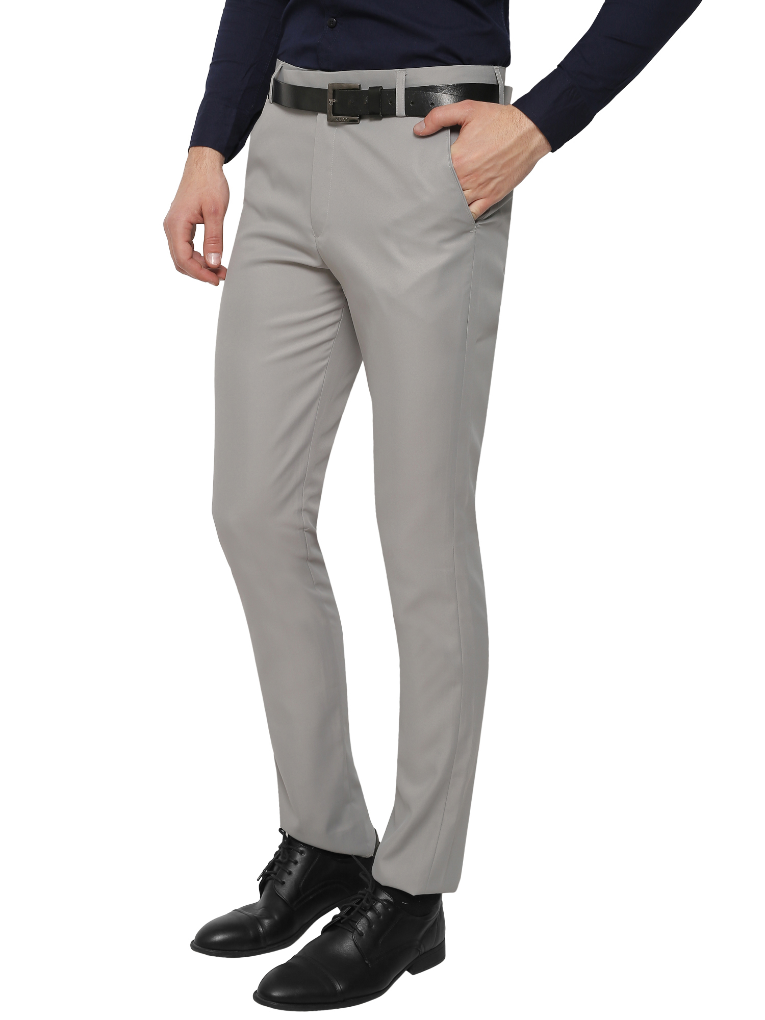 Buy Inspire Men's Light Grey Slim Fit Formal Trouser Online @ ₹429 from ...