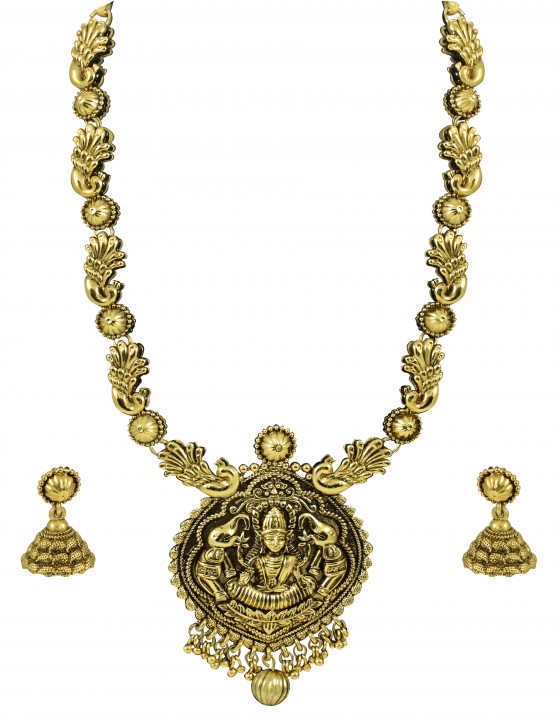 Buy Zaveri Pearls Gold Plated Gold Alloy Necklace Set For Women Online