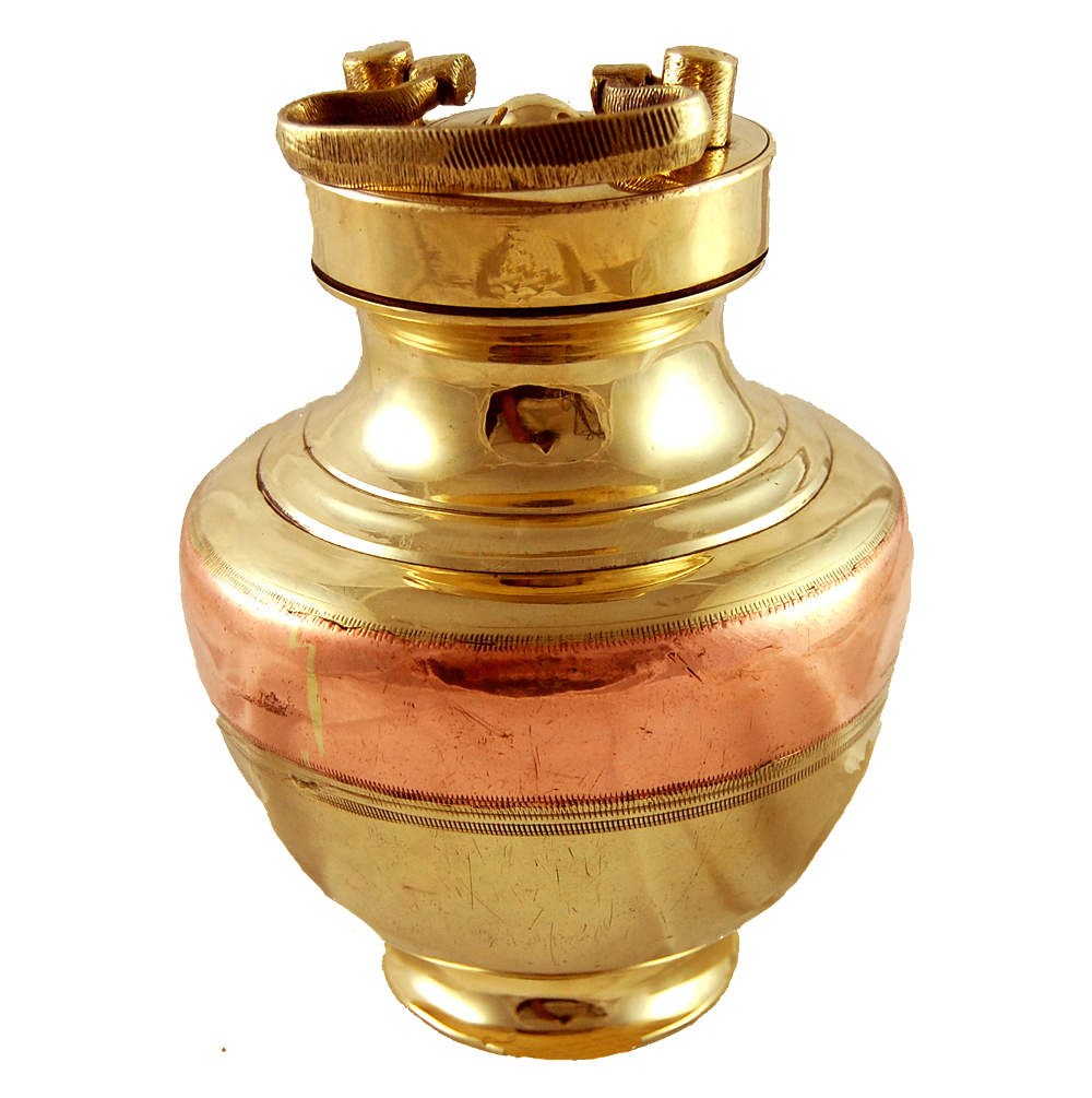 Buy Indian Art Mantra Brass Copper Lota For Pooja Lota With Lid Gangajal Lota Online ₹1399