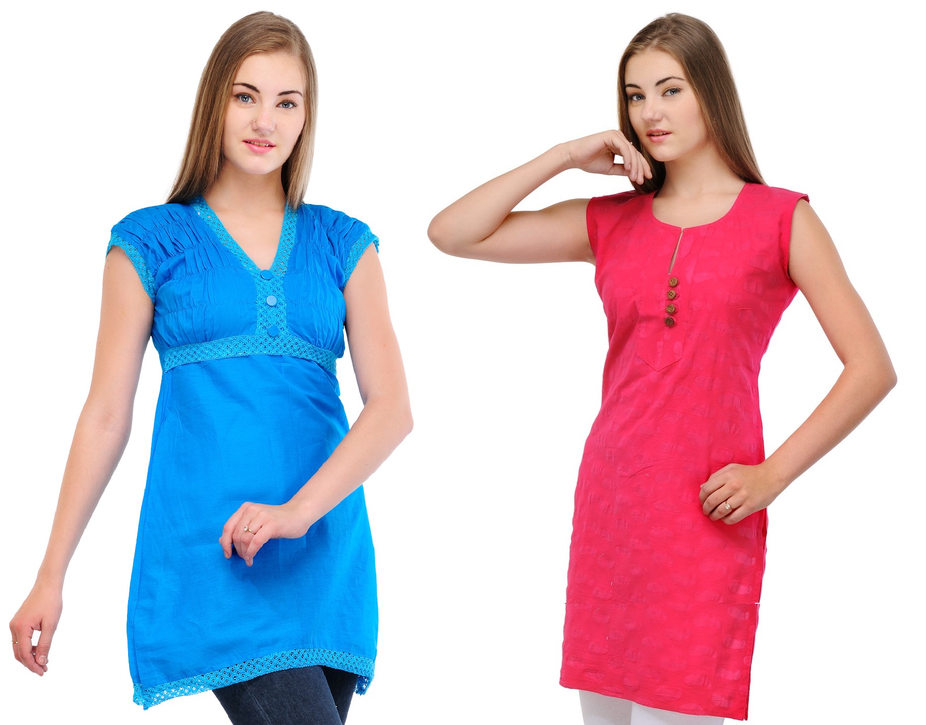 Trendy n Designer Premium Cotton Kurti Combo Set of 2 In India
