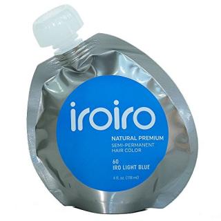 Buy IROIRO Premium Natural Semi-Permanent Hair Color 60 Iro Light Blue ...