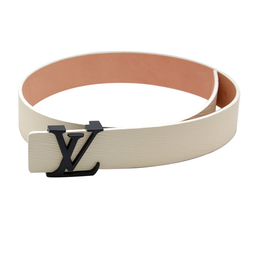 White LV Belt with Black Buckle available at ShopClues for Rs.999