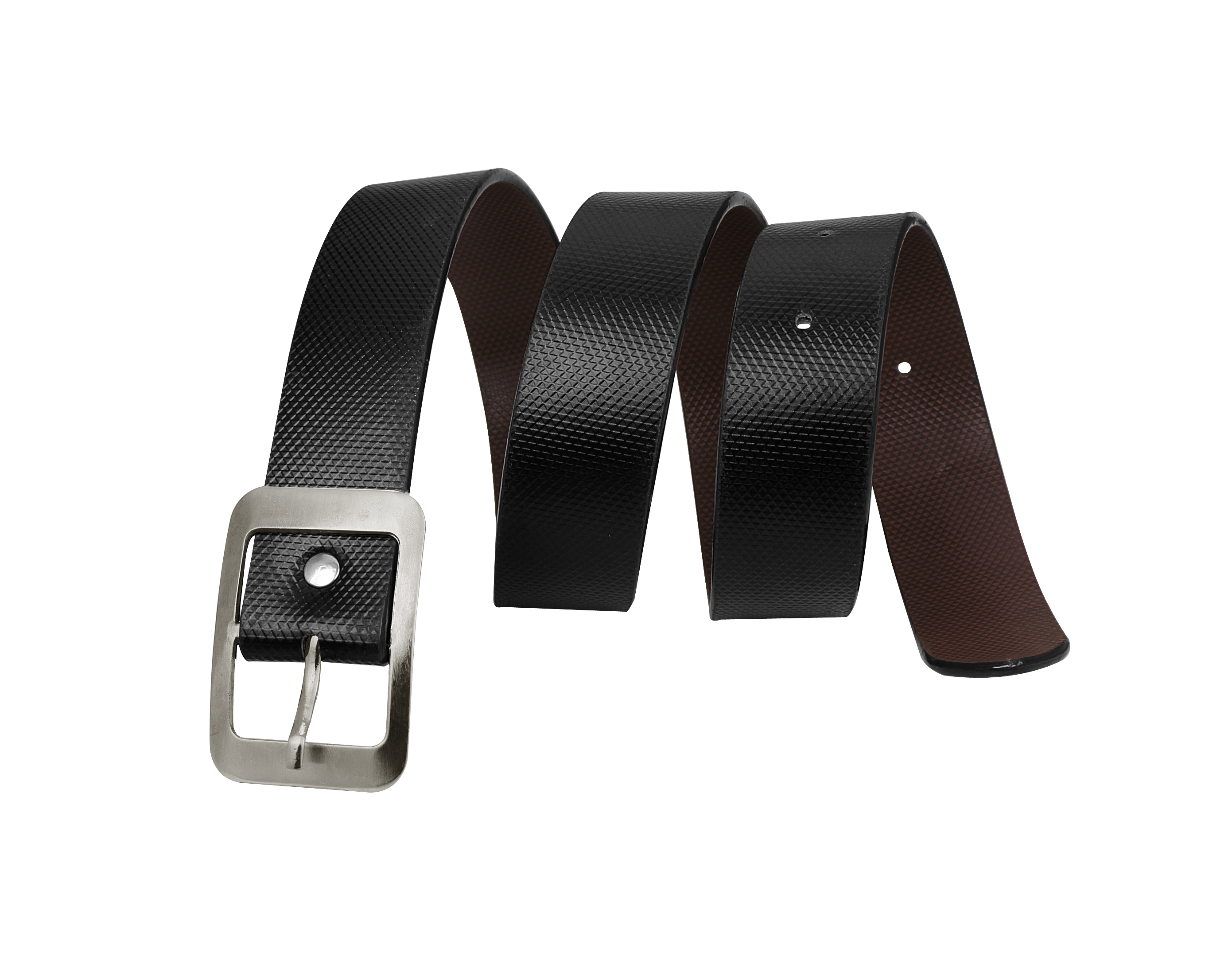 Buy Crude Combo of Black Leather Belt Wallet rg696 for Men's Boy's