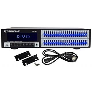 Buy Rockville REQ42-B Black 19" Rack Mount 2 X 21 Band Equalizer W ...