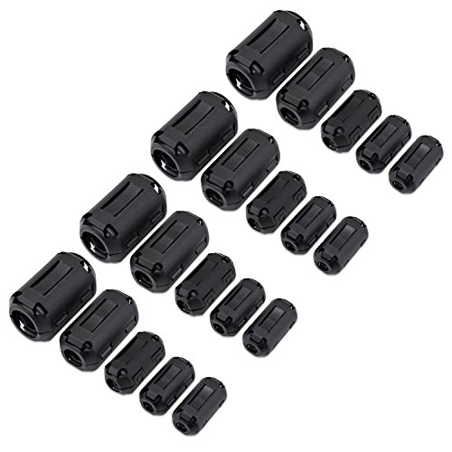 Ready Stock]5Pcs RFI EMI Noise Suppressor Cable Clip Ferrite Ring Core Noise Filter For 5mm And 7mm Dia Cable Black I2674831402 - View #6